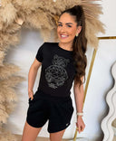 GUESS SS ZEBRA TRIANGLE TEE W6GI19K3042 G1EB - BRAUN