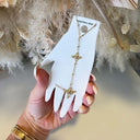 FLOWER HAND CHAIN B1096 - GOLD
