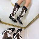 *ACTIE* FIEN WESTERN LAARS DES672 - BLACK/WHITE