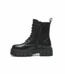*ACTIE* LEATHER LOOK BOOT DES901 - BLACK