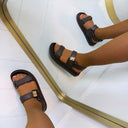 LOCK SANDAAL HY4542 - BROWN