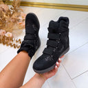 SPARKLING WEDGE BOOT HB-330 - BLACK