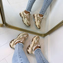 STEVE MADDEN AMPLE SNEAKER 9822 - LIGHT BRONZE