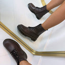LEATHER LOOK VETERBOOT BS25A