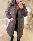 GUESS VIRGINIA LONG JACKET V6BL08W4373 - G1EA BROWN