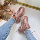 GLITTER SNEAKER 8-210 - CHAMPAGNE