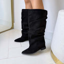 *SOLDES* BOTTINE DAIM BOUCLE 7699A - NOIR