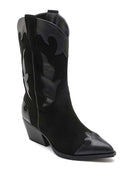 LEDEROPTIK STIEFELETTE 6010-89 - BLACK/PU