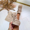 FLUFFY BOOT 9077 - KHAKI