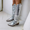 NEUER COWBOY-STIEFEL DEN929 - SILBER
