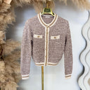 GUESS LS CN AOMORI CARDI VEST W6BR75Z1764 - G1G2 TAUPE/BEIGE
