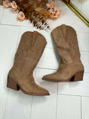 *LAATSTE MAAT 37* BASIC COWBOY BOOT 6398A - KHAKI