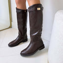 BOTTE COWBOY MI-MOLLETTE T-317 - BRUN