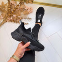 STEVE MADDEN MATCH-E SNEAKER 4643 - BLACK/BLACK**
