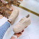 PLATEAU LACE SNEAKER PC308 - BEIGE
