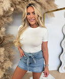 GUESS CHARA SS T-SHIRT V6YI02K4259 - CREME