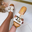 *ACTIE* CHANTAL PLATEAU SLIPPER SU791 - WHITE