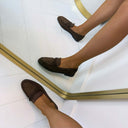 STRIKJES INSTAPPER 68-421 - BROWN