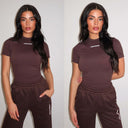 UNIQUE THE LABEL ROBYN SHORTSLEEVE CACAO