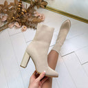 SOCK ANKLE BOOT DE1123 - BEIGE