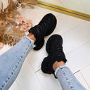 GLITTER SNEAKER 8-210 - BLACK