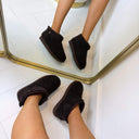 LIU JO JIL 01 CURLY FUR ANKLE BOOT SF6141 TX564 - MOKA