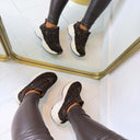 SPARKLY SNEAKER LS6008 - BROWN