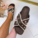 HEELAL SLIPPER GQ8-086 - BROWN