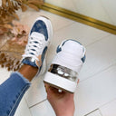 BASKETS À LOGO EN JEAN GUESS FLJM20DEN12 - WHBLU