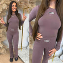 UNIQUE THE LABEL NENA LONGSLEEVE TOP MUSHROOM