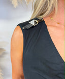 GUESS SL KAROLE DRAPED DRESS W6YK11K4357 - BLACK
