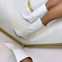 BRITT LEATHER LOOK LAARS 2526A - WHITE
