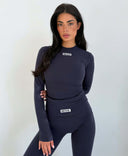 UNIQUE THE LABEL NENA LONGSLEEVE TOP MARINE FONCÉ