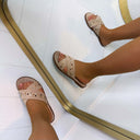 STUDS SPARK SLIPPER 9838 - BEIGE