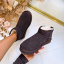 LIU JO JIL 01 COW SUEDE ANKLE BOOT SF6141 PX002 - MOKA