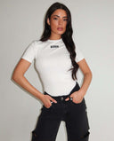 UNIQUE THE LABEL JILL KURZARM-TOP - CREMEWEISS