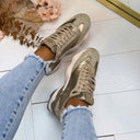 STEVE MADDEN SETBACK-R SNEAKER 6045 - GOLD