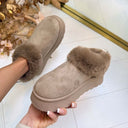 FLUFFY PANTOFFEL 9072 - KHAKI