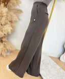 GUESS OLYMPE WIDE LEG PANTS V4YB07KCAY2 - A10K BROWN