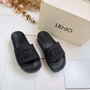 *LAATSTE MAAT 35* LIU JO MYKONOS 01 SLIPPER BA6077/EX028 - BLACK