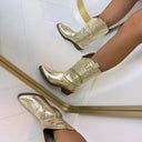 *AKTION* COWBOY STIEFEL SHORT DEN928 - GOLD