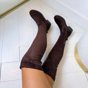 OVERKNEE LAARS R-653 - BROWN