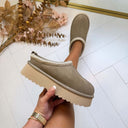 REAL LEATHER PANTOFFEL 2522 - KHAKI