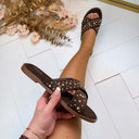STUDS SPARK SLIPPER 9838 - BROWN