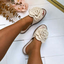 BIG FLOWER SLIPPER OM6625 - KHAKI