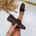 ANNE FRINGE SLIPPER AQ212 - BROWN