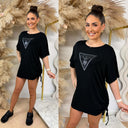 GUESS BEACH TRIANGLE OVERSIZED TEE E4GI00K68D2