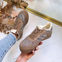 GUESS ALLOVER LOGO SNEAKER FLTM16FAL12 - TAUPE