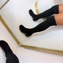 **ACTIE** OVERKNEE LAARS ZY5003 - BLACK