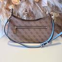 GUESS NOELLE II TOP ZIP SCHOULDER BAG BS967218 - LATTE LOGO/ LIGHT BLUE